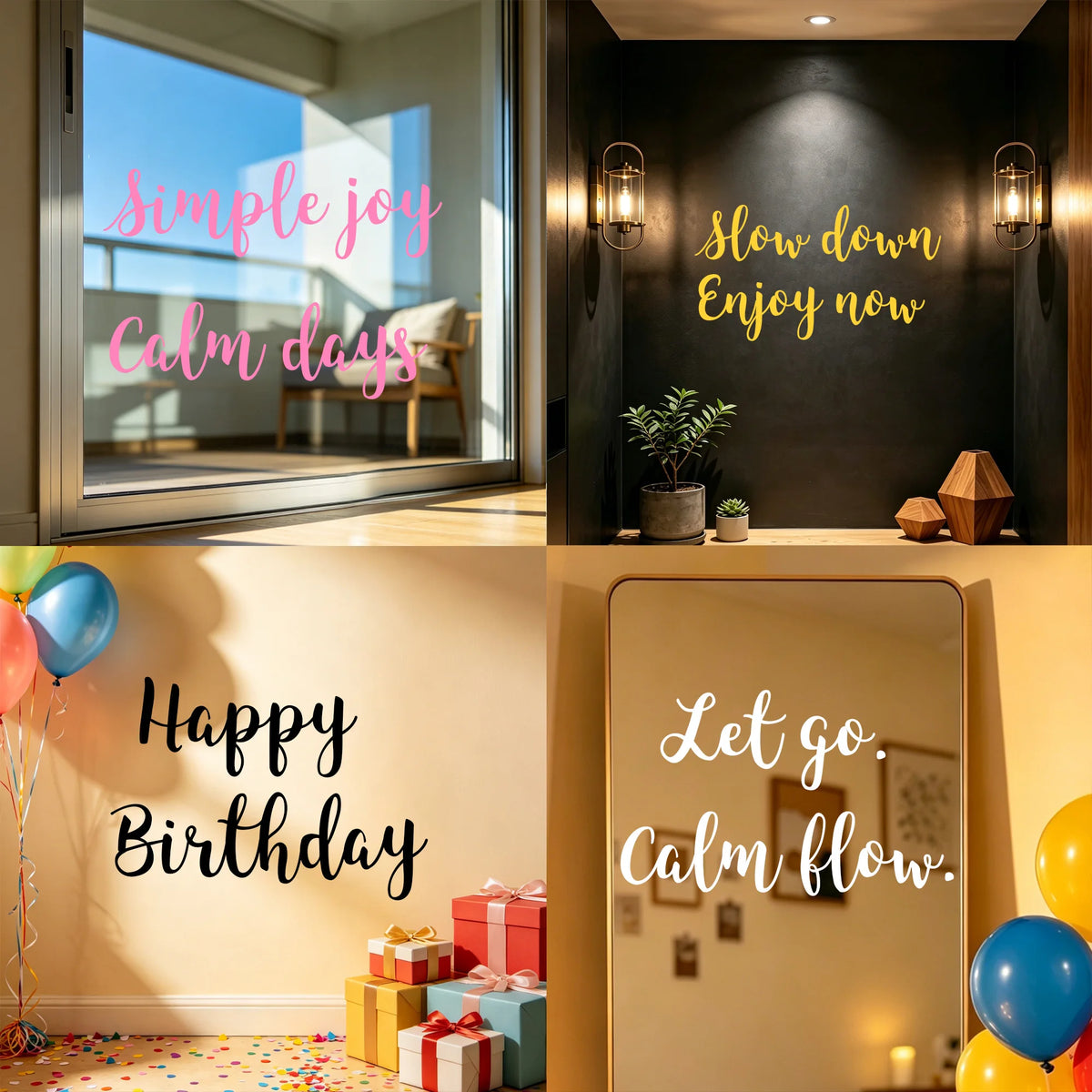autocollant mural personnalisé calligraphie moderne décoration mariage anniversaire fête vinyle adhésif mur décoratif
