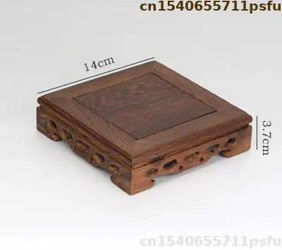 supports théière bois artisanal classique gravures décoratives marron foncé