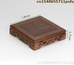 supports théière bois artisanal classique gravures décoratives marron foncé