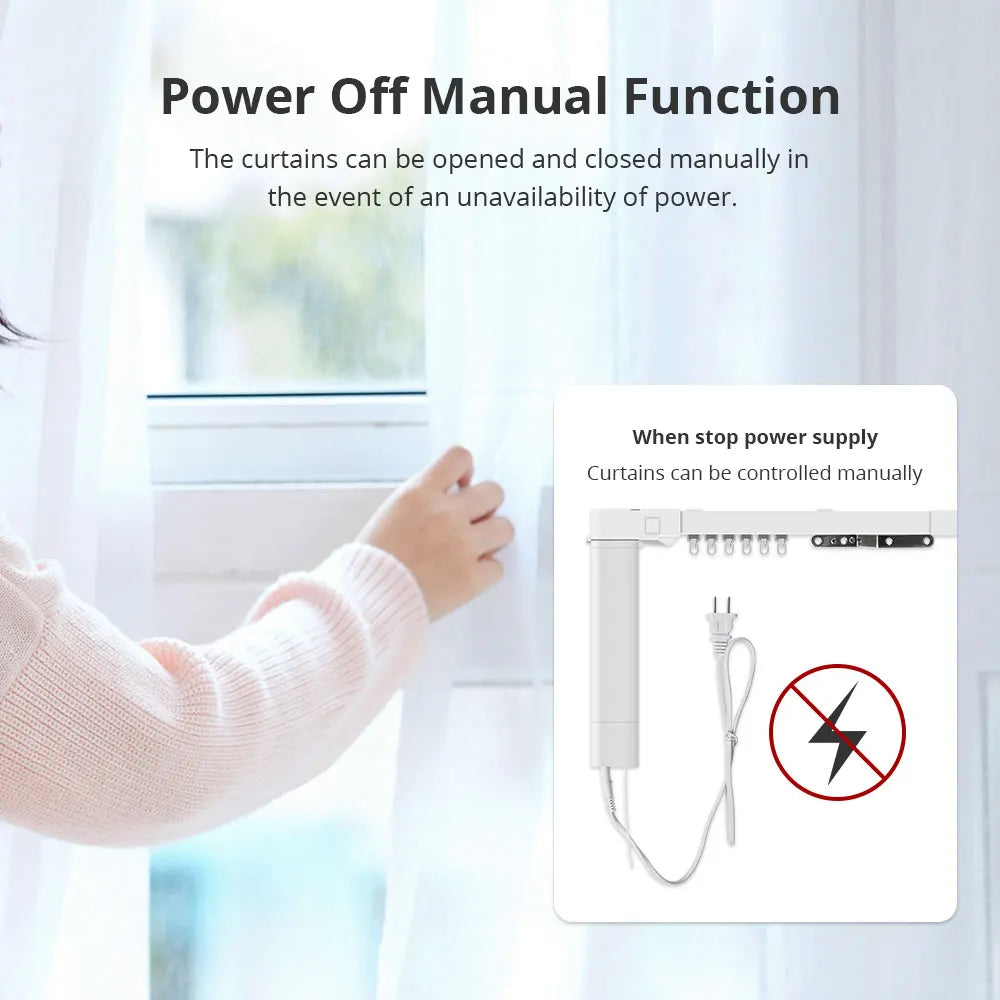 moteur rideau électrique intelligent wifi blanc moderne télécommande contrôle smartphone maison connectée