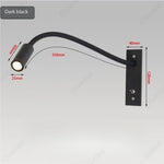 lampe chevet flexible moderne noir gris métallique angle réglable chambre étude entrée