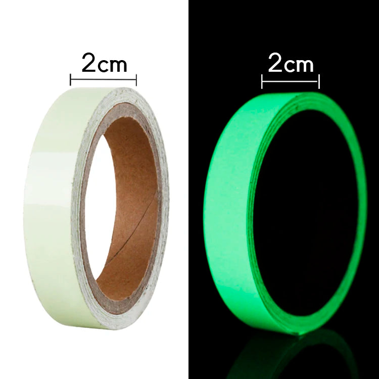 ruban luminescent vert adhésif moderne sécurité décoration nuit autoadhésif 10mm 15mm 20mm 30mm 40mm