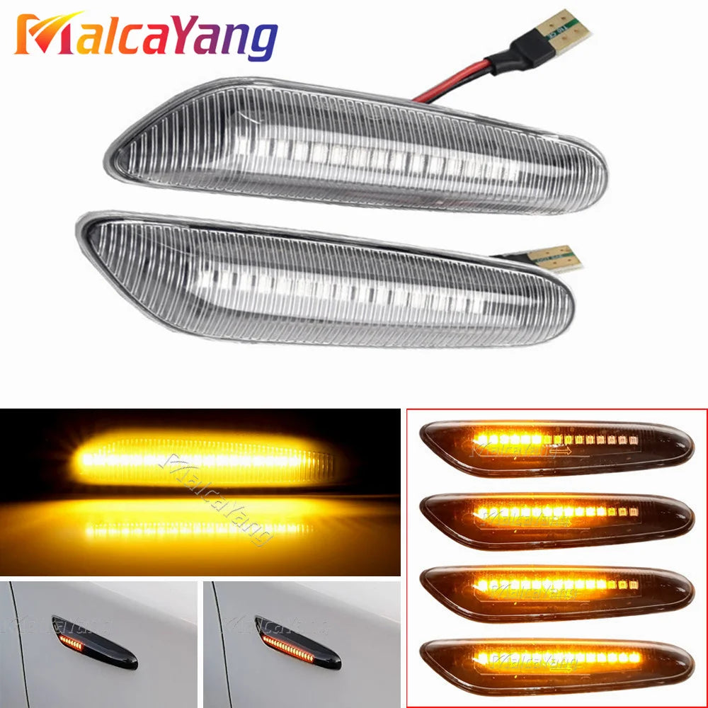 feux clignotants dynamiques led noir crystal bmw e60 e90 séquentiels adhésifs couvercle abs led