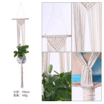 support plante suspendue macramé blanc violet noir artisanal boho anneau pot plante 100cm 90cm