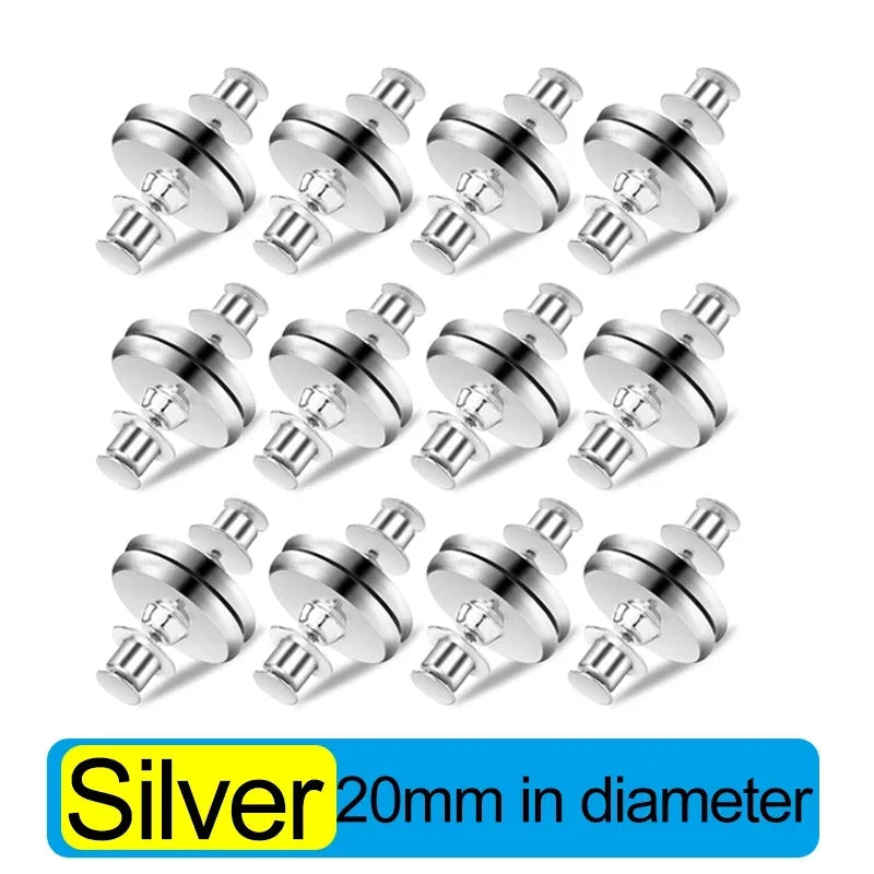 aimants magnétiques argentés modernes 17mm 20mm 25mm rideaux ancrage fenêtres