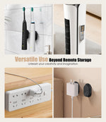 support mural magnétique télécommandes noir blanc adhésif moderne pratique ovale rond multiples