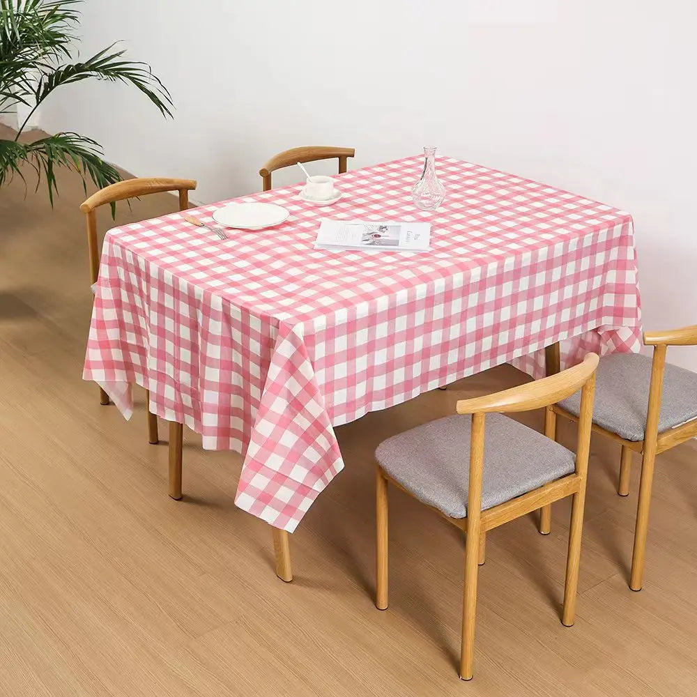 nappe table jetable plastique motif carreaux rectangulaire imperméable fête pique nique