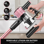 aspirateur sans fil rechargeable 45 minutes modes aspiration brosse multifonctionnelle tapis animaux