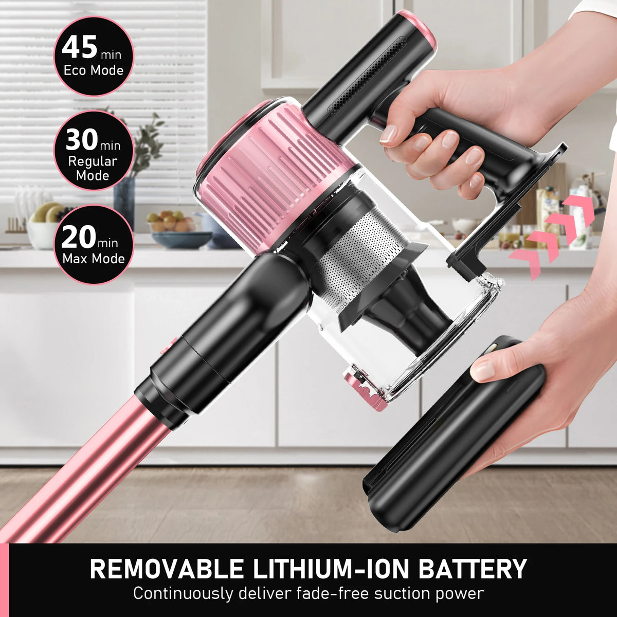 aspirateur sans fil rechargeable 45 minutes modes aspiration brosse multifonctionnelle tapis animaux