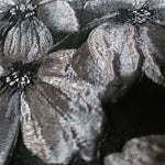 tissu polyester jacinthe fleuri brillant résistant intempéries largeur 155cm couleurs bleu noir