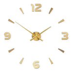 horloge murale moderne minimaliste quartz marron noir doré aiguille simple face unique