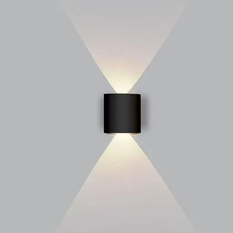 lampe murale led moderne noire 2w 4w ip65 ac90265v fixe chambre salle entrée