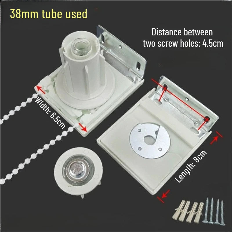 kit fixation rideau blanc moderne bague centrale plaques vis cordelette montage