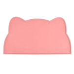 tapis repas animaux compagnie gris bleu orange rose moderne imperméable caoutchouc bols easy clean