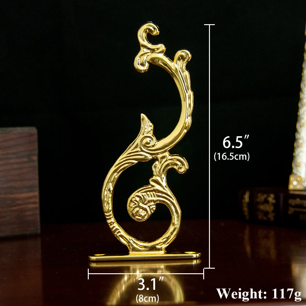 porte plume métal doré sculpté classique plume inclusOpaque Baroque Décoration Murale