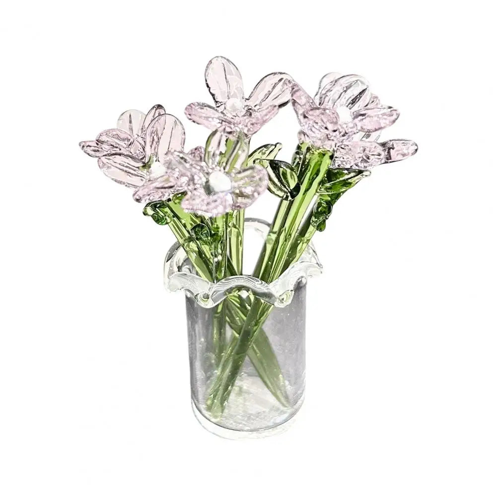 bouquet fleurs artificiel rose vert violet blanc rouge minimaliste maison