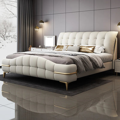 Tête de lit design moderne en tissu composite bleu