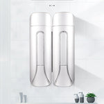 distributeur savon main blanc moderne adhésif minimaliste liquide salle bain poignée déclenchement