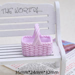 paniers tissés opaques rose jaune vert beige bleu orange classiques poignées scrapbooking artisanat