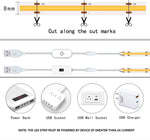 ruban led flexible blanc moderne adhésif vhb 3000k 4000k 6000k usb rechargeable salon