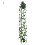 plantes artificielles suspendues arbre vert feuilles uniformes moderne decoration exterieure accrochée pot noir