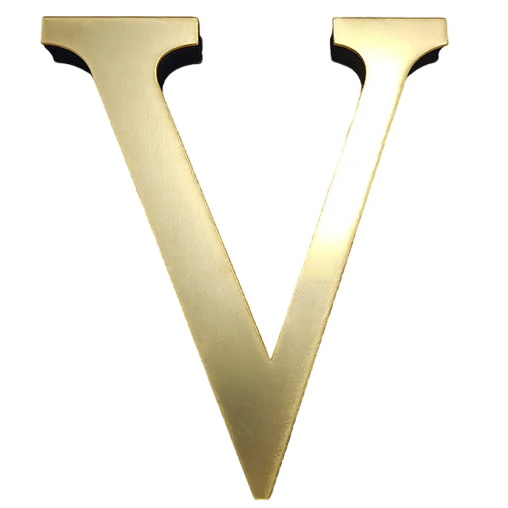 lettres murales or brillantes classiques adhésives alphabet anglais diy stickers decoration maison 10cm
