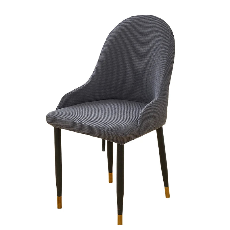 chaise moderne vert olive tissu carreaux pieds noirs boutons dorés amovible lavable polyester élasthanne