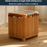 tabouret rangement bois moderne boîte storage couleur brun beige vert blanc
