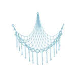 hamac suspendu filet franges boho moderne peluches rose blanc gris bleu violet respectueux environnement