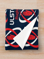 couverture ulster rugby bleu marine rouge blanche logo moderne portable anti boulochage peluche voyage