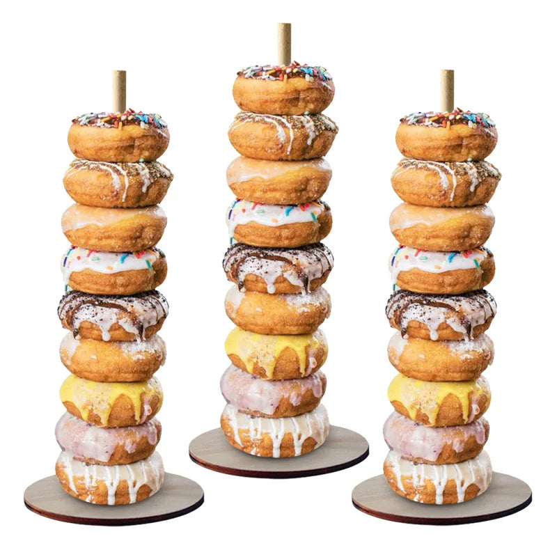 panneau decoratif bois donuts mariage anniversaire baptême fete decorations cupcakes meringues
