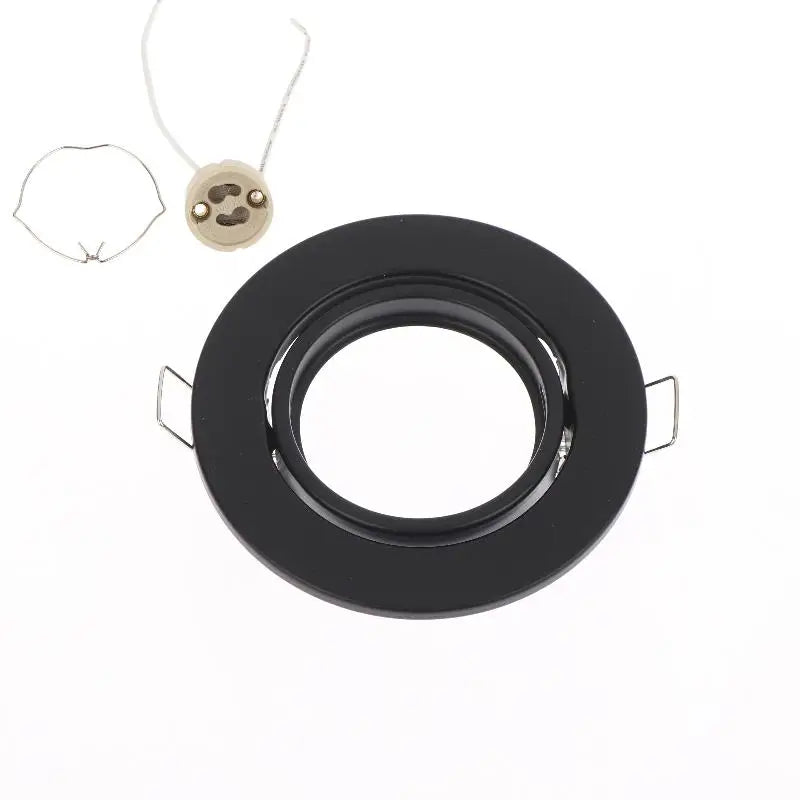 spots led noir blanc doré modernes clips vis round lisses