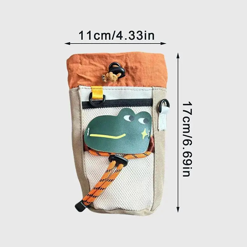 sacoches vélo guidon sangles élastiques ours grenouille patches couleurs ludiques enfants