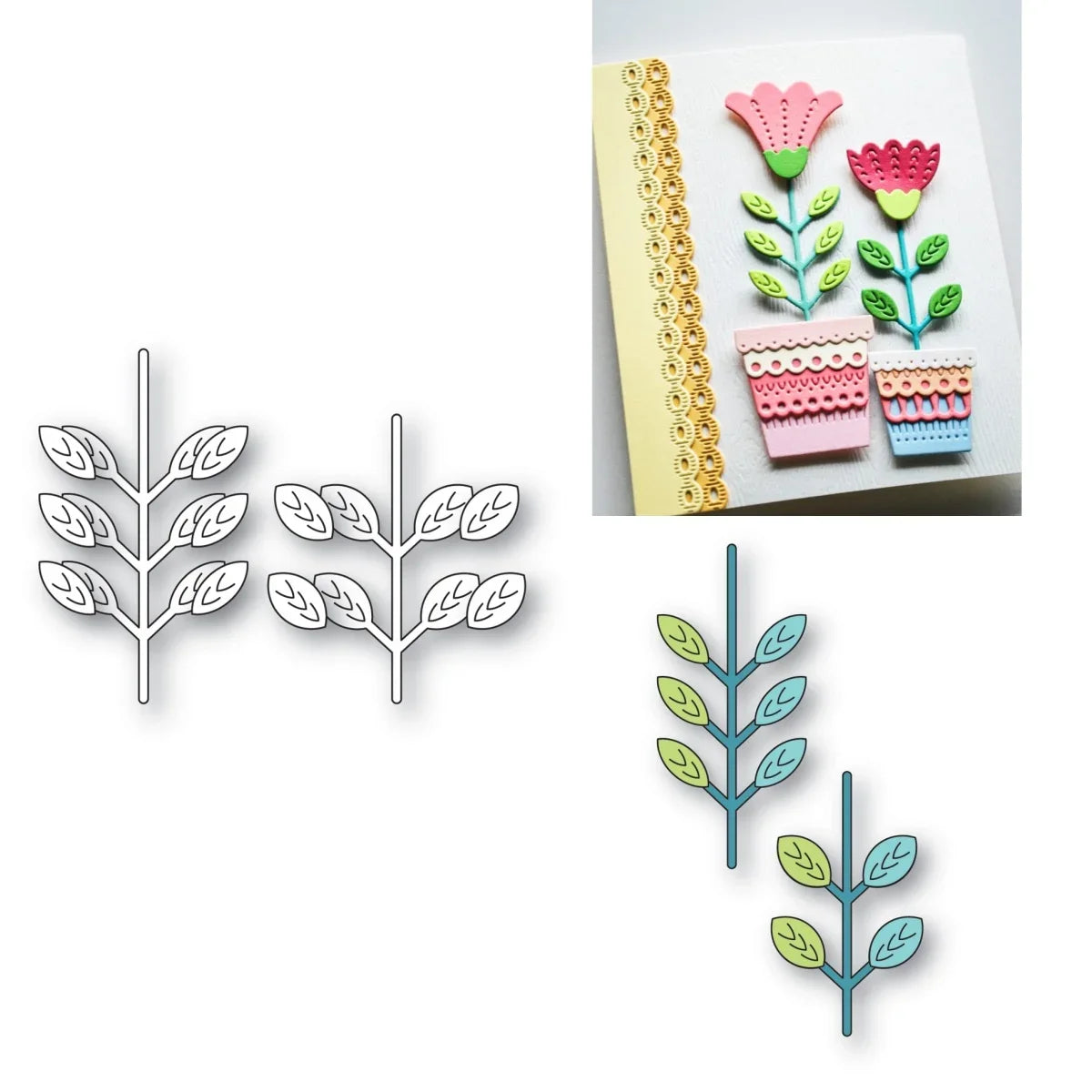 matrices découpe métal fleurs papillons arrosoirs paniers cartes scrapbooking papier cartonné