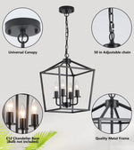 lampe suspendue industrielle moderne lumières cage fer noir geometrique echangable