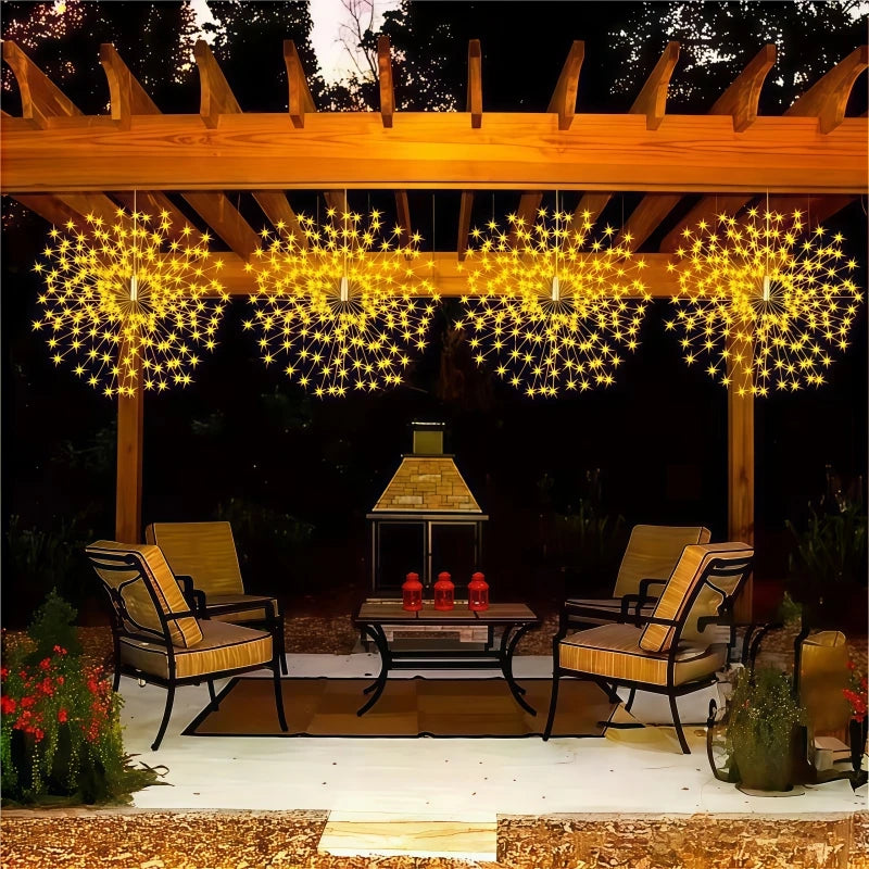 guirlande lumineuse multicolore moderne étoiles lumineuses adaptateur usb solar led extérieure jardin blanc rouge