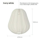 suspension lumineuse moderne blanc crème rayures verticales 300mm 495mm 550mm 470mm