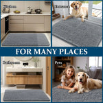 tapis antidérapant absorbant boueux porte moderne gris boules rapide sécher