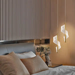 suspension lumineuse moderne or blanc spirale transparent chambre salon