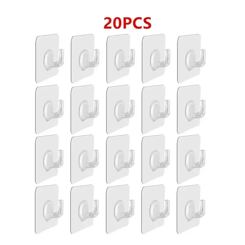 crochet mural transparent adhésif pvc moderne porte serviettes porte clés support charge lourde organisation