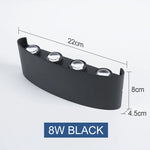 lampe murale led moderne noire éclairage quotidien toucher marche arrêt cuisine chambre salon étude