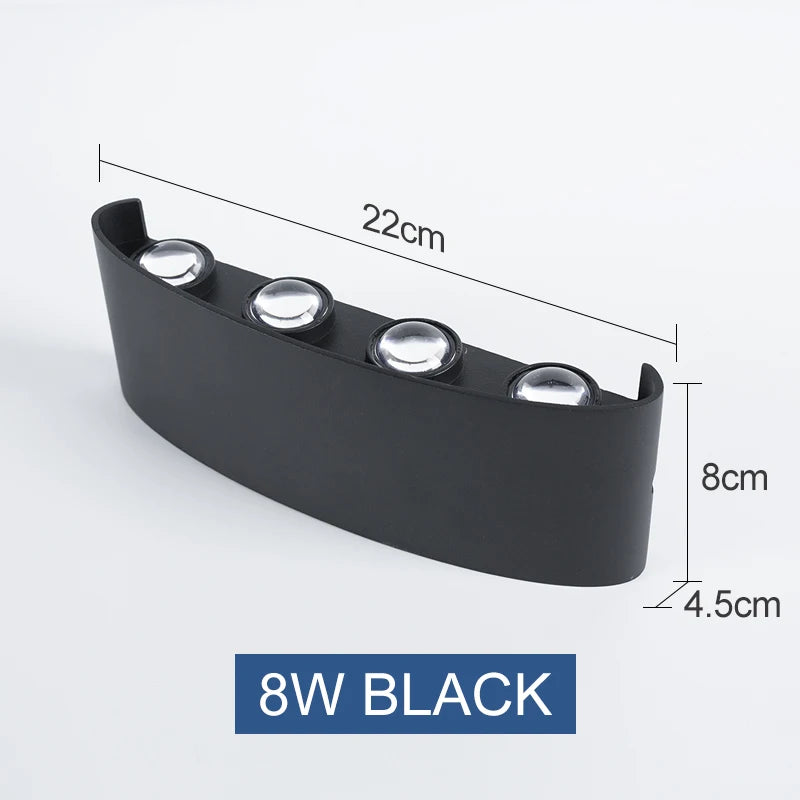 lampe murale led moderne noire éclairage quotidien toucher marche arrêt cuisine chambre salon étude