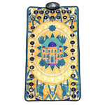 tapis prière islamique acrylique motifs géométriques kaaba moderne rose bleu marine