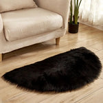 tapis blanc moderne fourrure polyester antidérapant bleu rouge marron noir