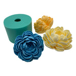 moule silicone savon cire bougie fleur rose réaliste non toxique alimentaire doux flexible artisanal