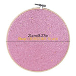 anneau broderie pailleté moderne bleu clair rose noir vis fixe wicker