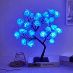 lampe led arbre fleurs roses moderne décoration intérieure saint valentin veilleuse chambre salon
