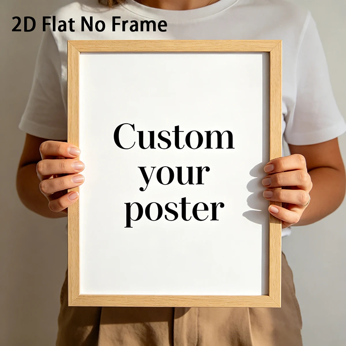 affiche photo animal personnalisée toile cadre bois décoration murale minimaliste blanc