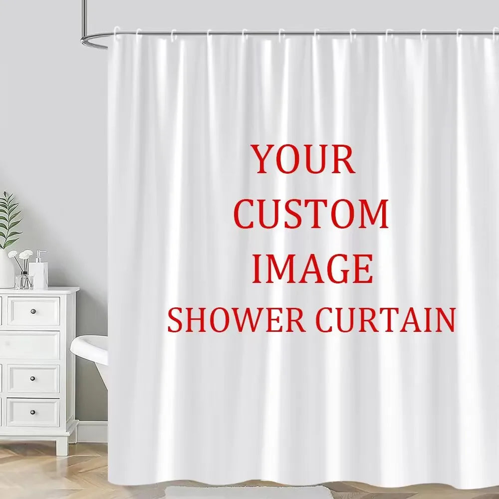 rideau douche personnalisé motifs tropicaux feuilles fleurs papillons couleurs vives polyester moderne tropical blanc