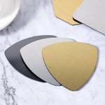 coasters acier inoxydable anti chauffe étanches or gris noir moderne
